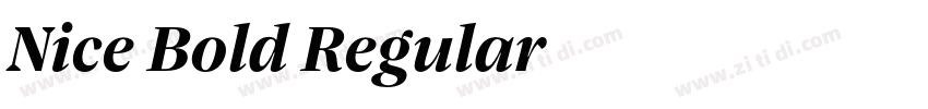 Nice Bold Regular字体转换